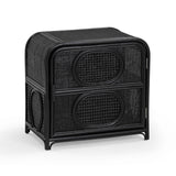 Tina 27" Rattan Nightstand With Storage