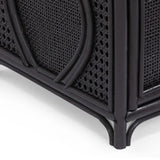 Tina 27" Rattan Nightstand With Storage