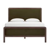 Hella Contract-Grade Velvet and Ash Wood Bed