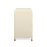 Dani 62" Cream Faux Shagreen 6-Drawer Dresser