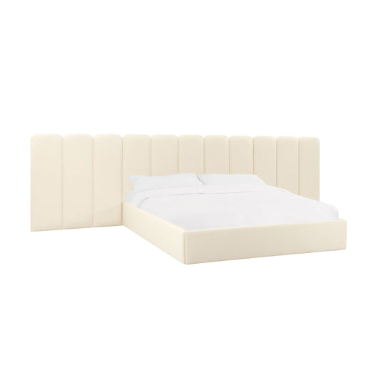 Palani Performance Velvet Bed with Wings
