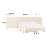 Palani Performance Velvet Bed with Wings