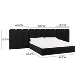 Palani Performance Velvet Bed with Wings