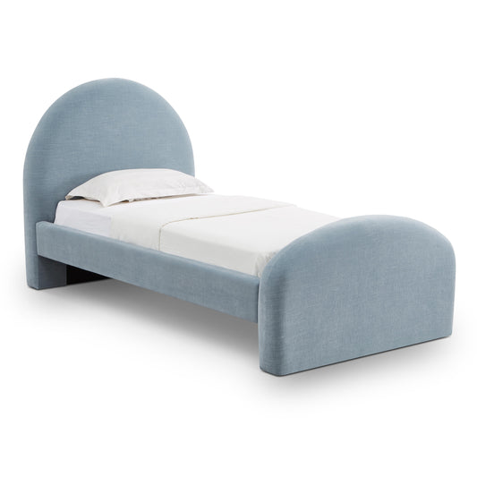 Moon Chambray Blue Performance Chenille Twin Bed
