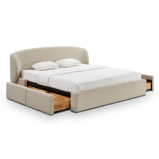 Corey Upcycled Performance Linen Storage Bed