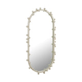 Bubbles Ivory Oval Wall Mirror (17"X31.5"-22.6"X42")