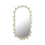 Bubbles Ivory Oval Wall Mirror (17"X31.5"-22.6"X42")