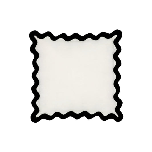 Scalloped Edge 24" Square Throw Pillow Cover