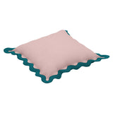Scalloped Edge 24" Square Throw Pillow Cover