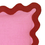 Scalloped Edge 24" Square Throw Pillow Cover