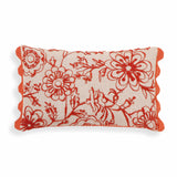 Portia 20"X12" Embroidered Cotton Flex Throw Pillow Cover