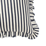 Alessia 20" Striped Ruffle Square Throw Pillow Cover