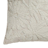 Tabitha 20" Square Embroidered Throw Pillow