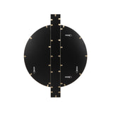 Carri 30"X39" Gold Round Wall Mirror