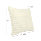 Furry 21" Vegan Fur Square Throw Pillow Cover