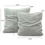 Tipsy Upcycled Chenille Square Floppy Throw Pillow (20"-24")