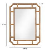 Cienna 24"x32" Natural Rattan Wall Mirror