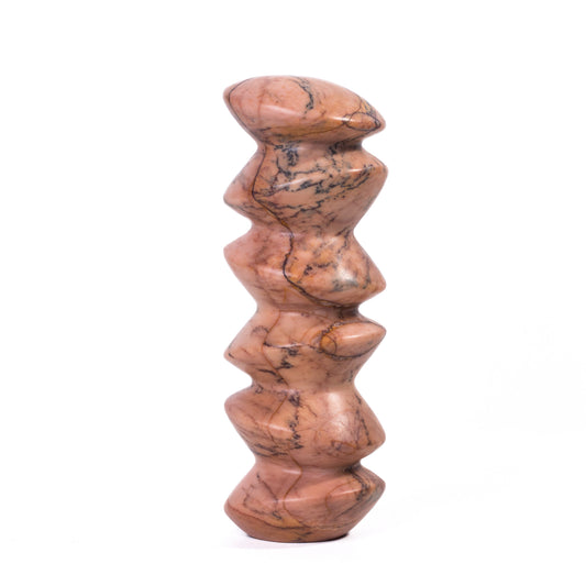 Marble Sunset Pink Cairn Tall Decorative Object