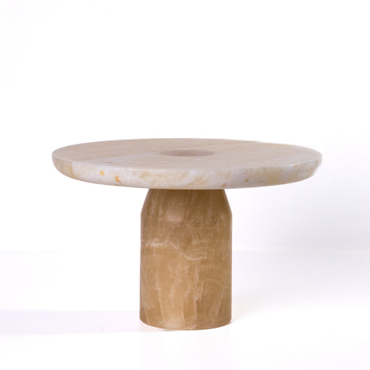 Yellow Onyx Marble Cakestand