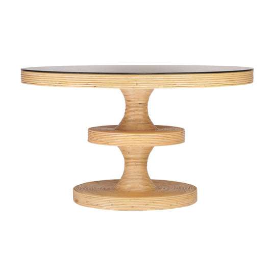 Apollonia 51" Natural Rattan Round Dining Table