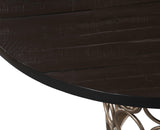 Valentina 57" Black Acacia Round Dining Table