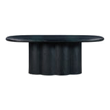 Elika 80" Faux Plaster Indoor / Outdoor Oval Dining Table