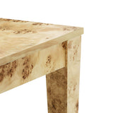Brandyss 90" Natural Burl Rectangular Dining Table