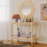 Slosh 37" Natural Ash Bar Cart