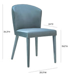 Metropolitan Velvet Dining Chair