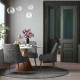 Beatrix Pleated Performance Velvet Dining Chair