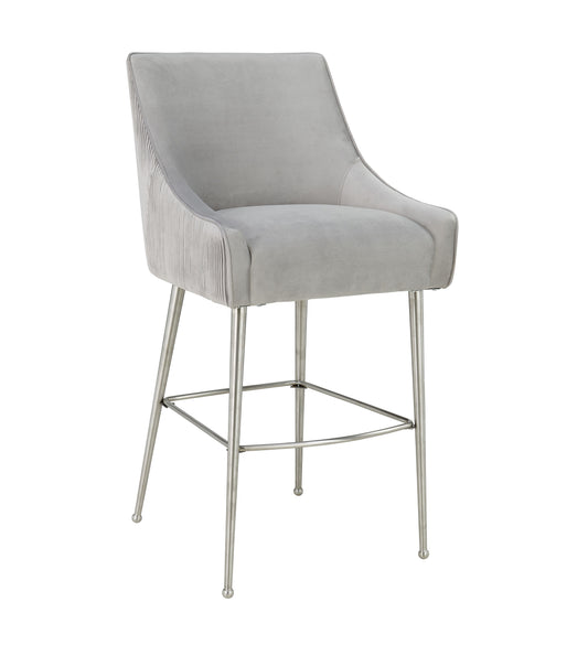 Beatrix Pleated Performance Velvet Stool