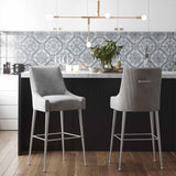 Beatrix Pleated Performance Velvet Stool