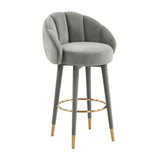 Myla Performance Velvet Swivel Stool
