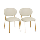 McKenzie Performance Vegan Leather Stackable Dining Chair - Set of 2