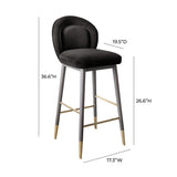 Hailey Performance Velvet Stool