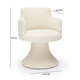 Jeffree Performance Boucle Swivel Dining Chair