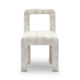 Hazel Cream Patterned Performance Jacquard Dining Chair
