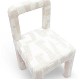 Hazel Cream Patterned Performance Jacquard Dining Chair