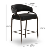 Tatum 2-Tone Performance Vegan Leather Counter Stool