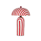 Maiori Striped Papier Mache Table Lamp