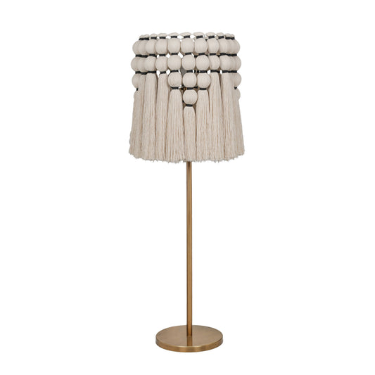 Tutu Cream Cotton Tasseled Floor Lamp