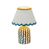 Blum Scalloped Cotton Mache Table Lamp