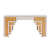 Suzie 62" Rattan Executive Desk With Drawer