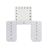 Hollywood 56" White Desk with Vanity Mirror