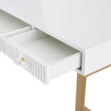 Janie 52" Lacquer 3-Drawer Desk