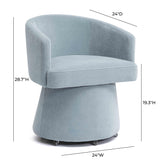 Kristen Upcycled Contract-Grade Chenille Rolling Desk Chair