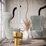 Jezebel Performance Velvet Wingback Accent Chair by Inspire Me! Home Decor