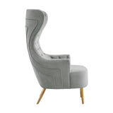 Jezebel Performance Velvet Wingback Accent Chair by Inspire Me! Home Decor