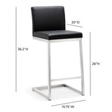 Parma Performance Vegan Leather Counter Stool - Set of 2