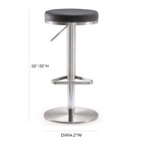 Fano Performance Vegan Leather Adjustable Barstool